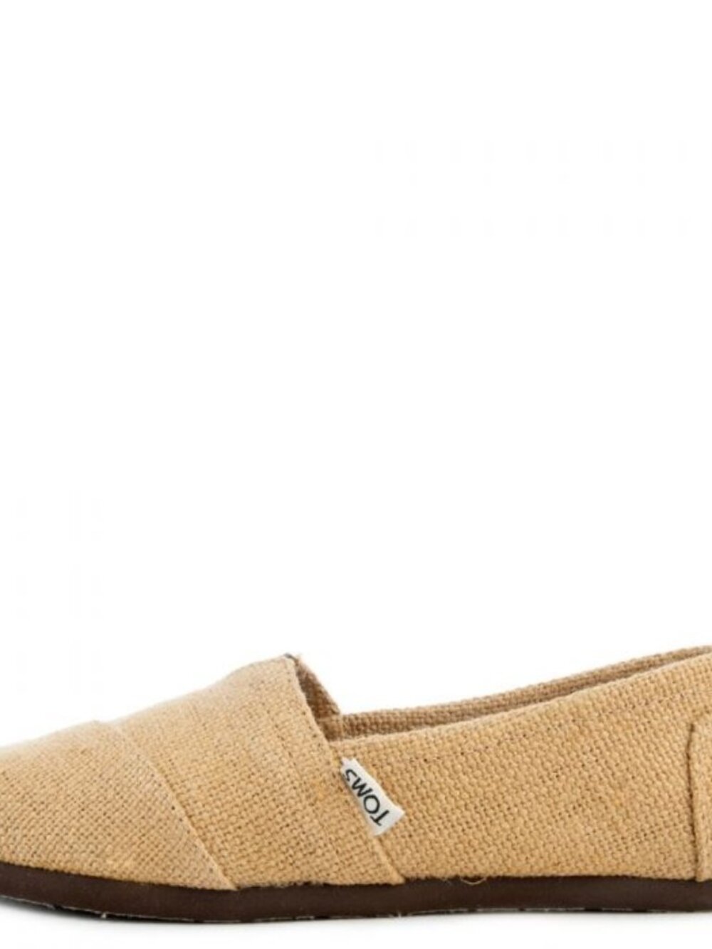 Toms Women's Natural Burlap Slip On Classic Alpargata Cushioned Flat Shoes